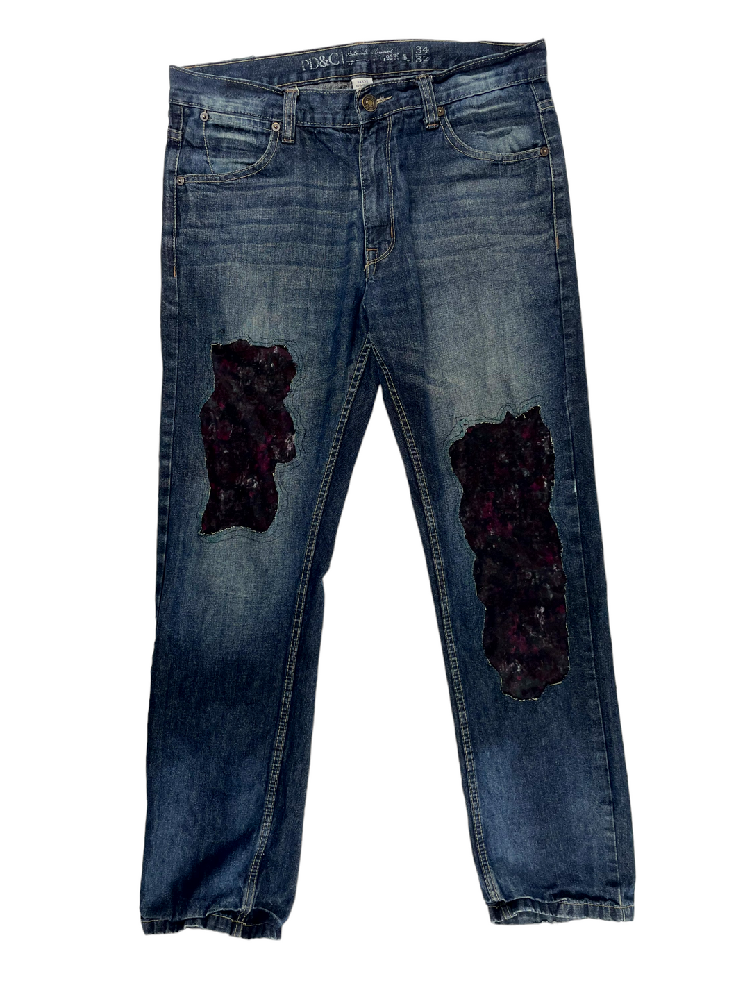 Patched Jeans Blue - 32 W x 34 L