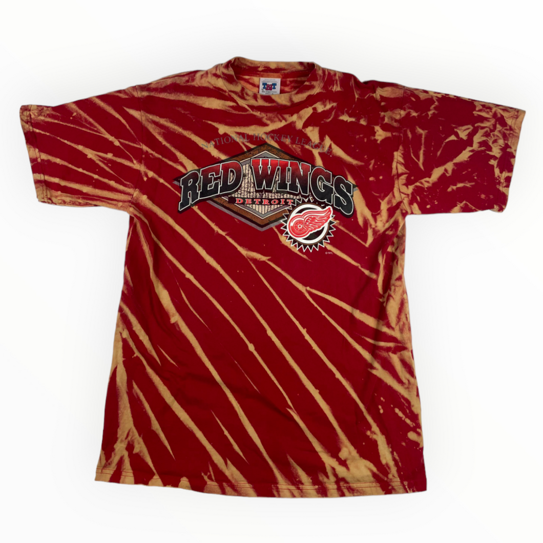 Detroit Hockey Bleach Dye T-Shirt - XL