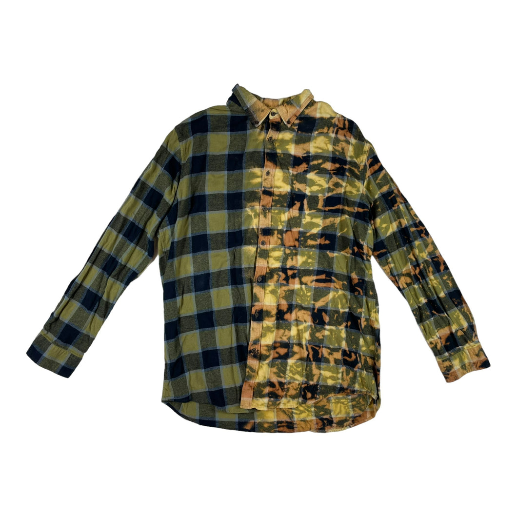 Slow Burn Bleach Dye Flannel - 2XL