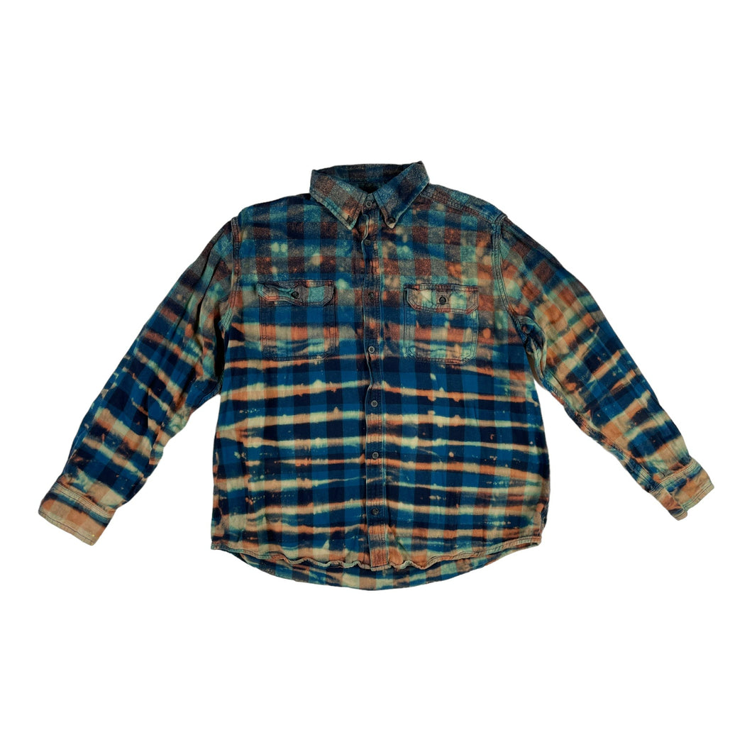 Tiger Jaw Bleach Dye Flannel - L