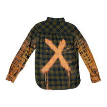 Load image into Gallery viewer, Put Your X Up Bleach Dye Flannel - L
