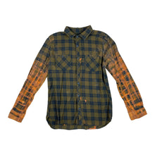Load image into Gallery viewer, Put Your X Up Bleach Dye Flannel - L
