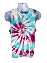 Load image into Gallery viewer, Uncaged Purple &amp; Blue Spiral Tank Top - L
