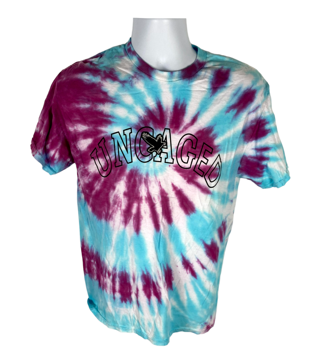 Uncaged Purple & Blue Spiral T-Shirt - M