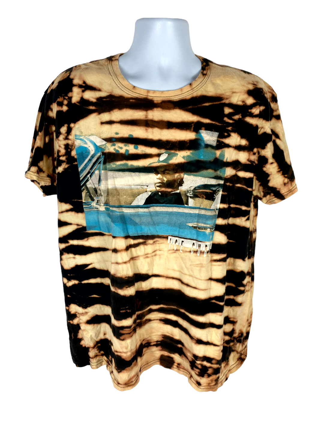 Slice Cube Bleach Dye T-Shirt - XL