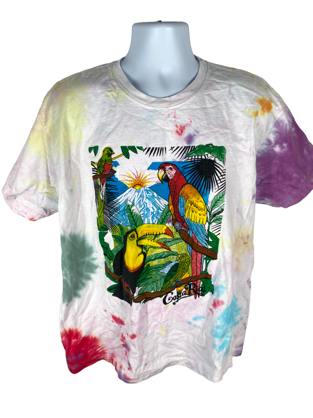 Tropical Tie Dye T-Shirt - XL