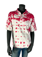 Load image into Gallery viewer, Red &amp; White Spotted Polo - L
