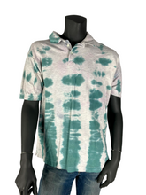 Load image into Gallery viewer, Green &amp; White Spotted Polo - L
