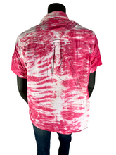 Load image into Gallery viewer, Pink Tiger Striped Short Sleeve Button Down - L
