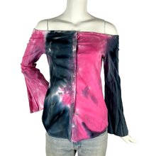 Load image into Gallery viewer, Pink &amp; Black Off the Shoulder Top - S
