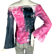 Load image into Gallery viewer, Pink &amp; Black Off the Shoulder Top - S
