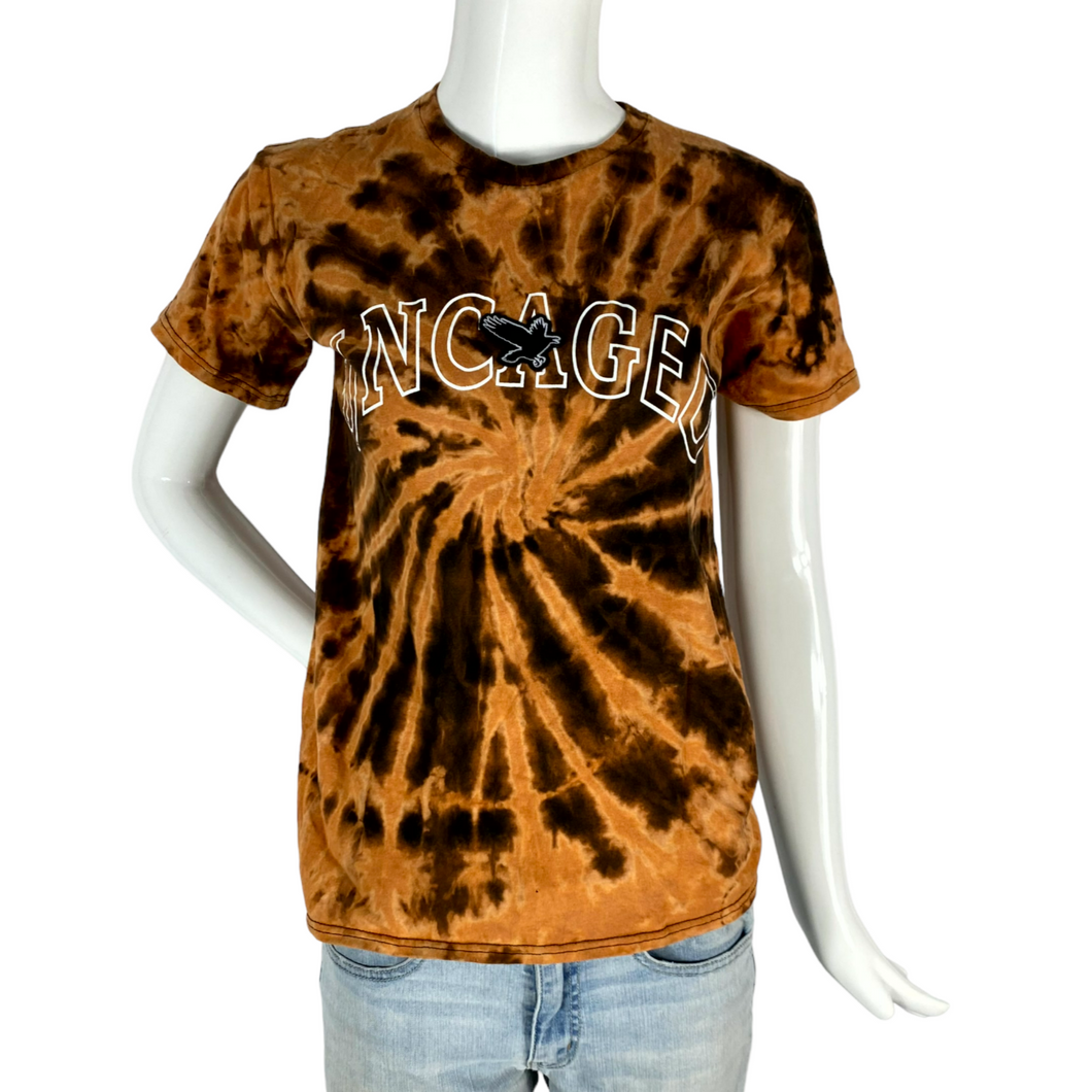 Uncaged Women's Bleached Spiral T-Shirt-S