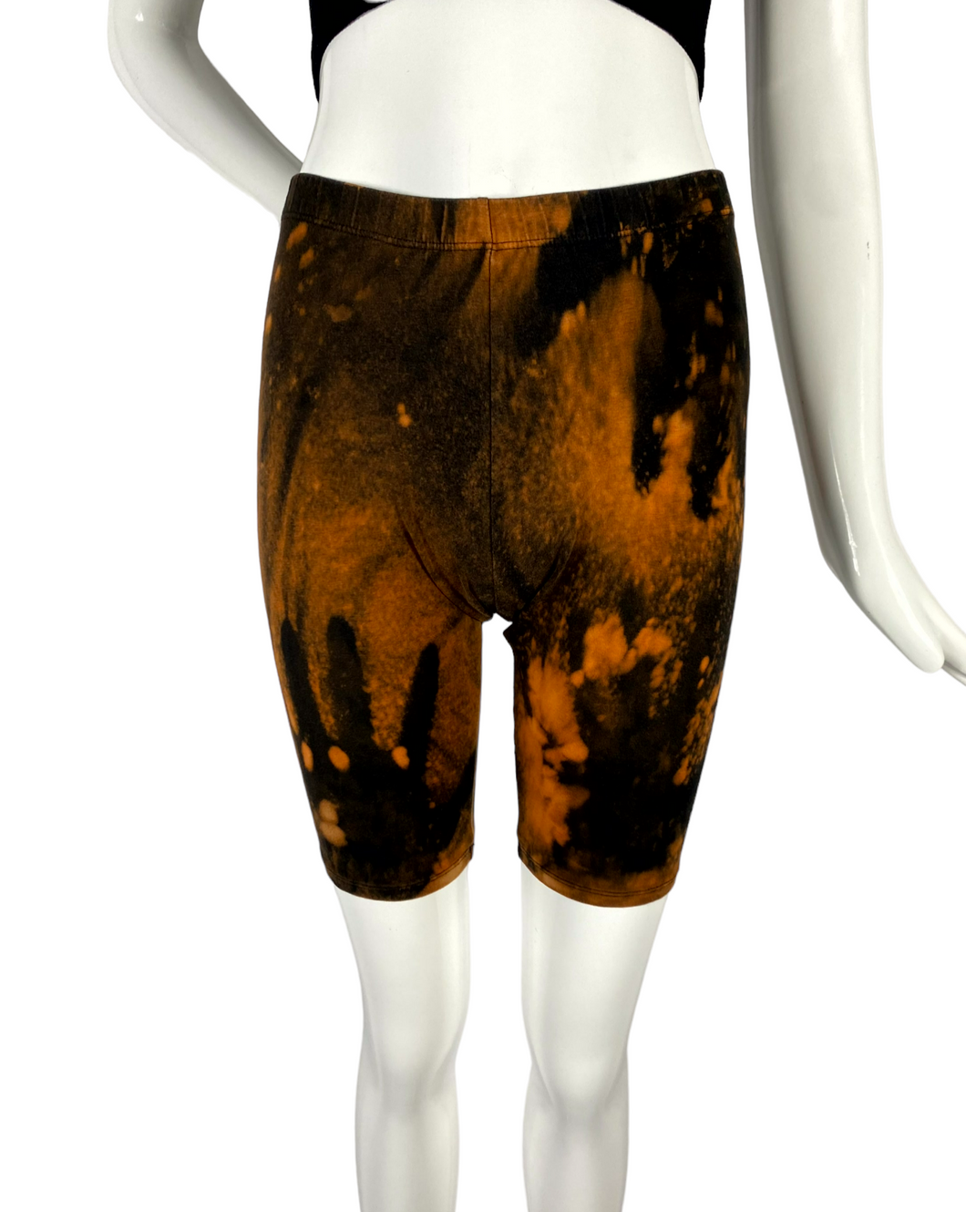 Black & Orange Womens Shorts- S/M