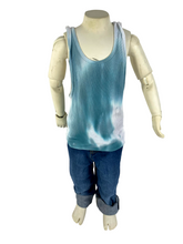 Load image into Gallery viewer, Light Blue Tie-Dye Tank Top Kids- M (10/12)
