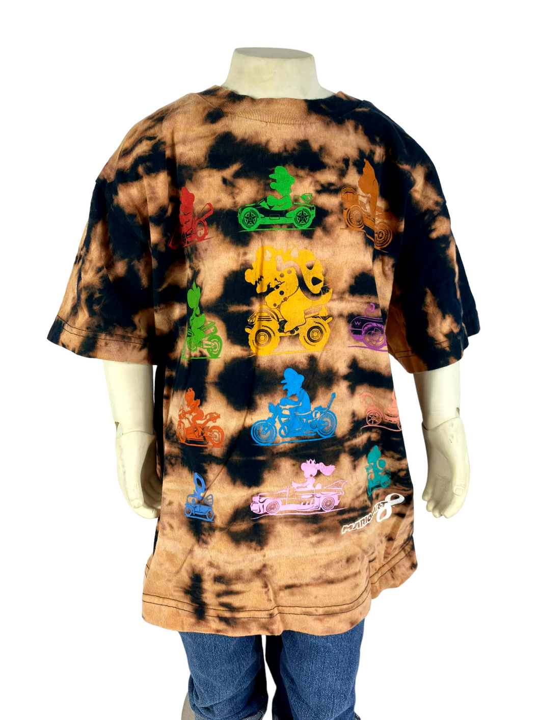 Video Game Bleach Dye Kids T-Shirt- M (8/10)