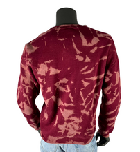 Load image into Gallery viewer, Maroon Bleach Dye Crewneck -L
