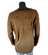 Load image into Gallery viewer, Brown Bleach Dye Sweater -L
