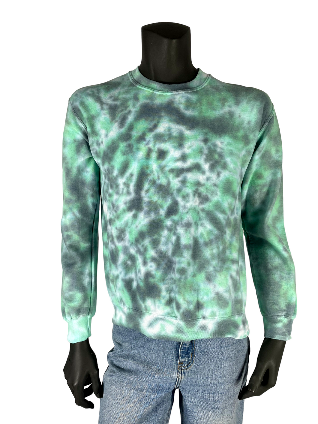 Mint & Black Crumple Crewneck - S