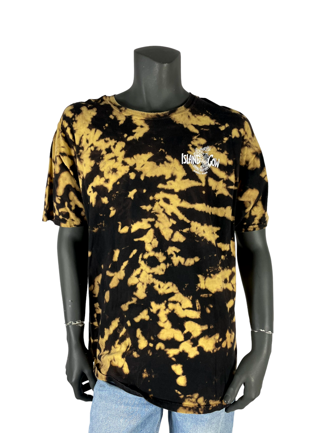 Island Cow Bleach Dye T-Shirt - XL