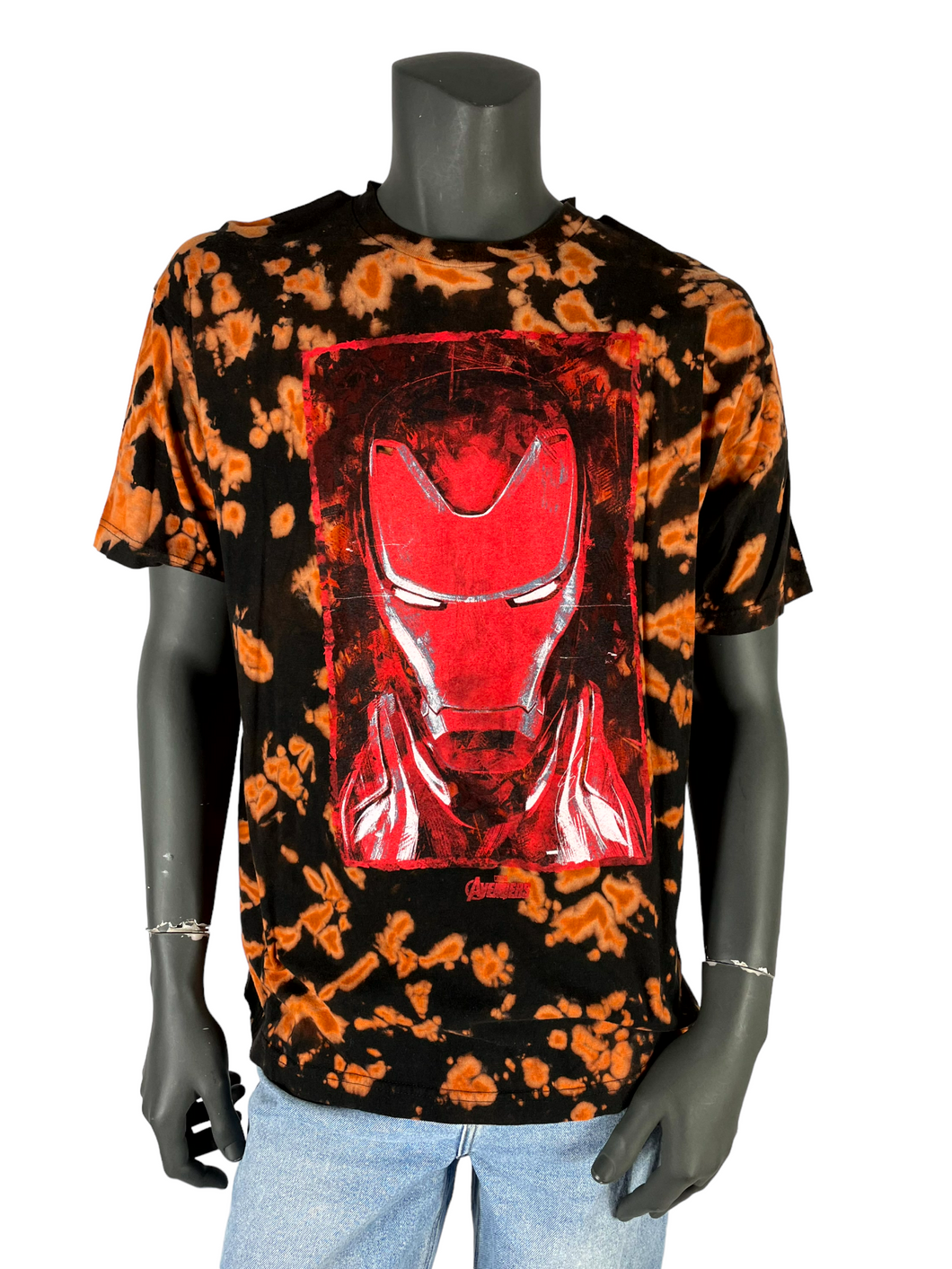 Superhero Bleach Dye T-Shirt - XL