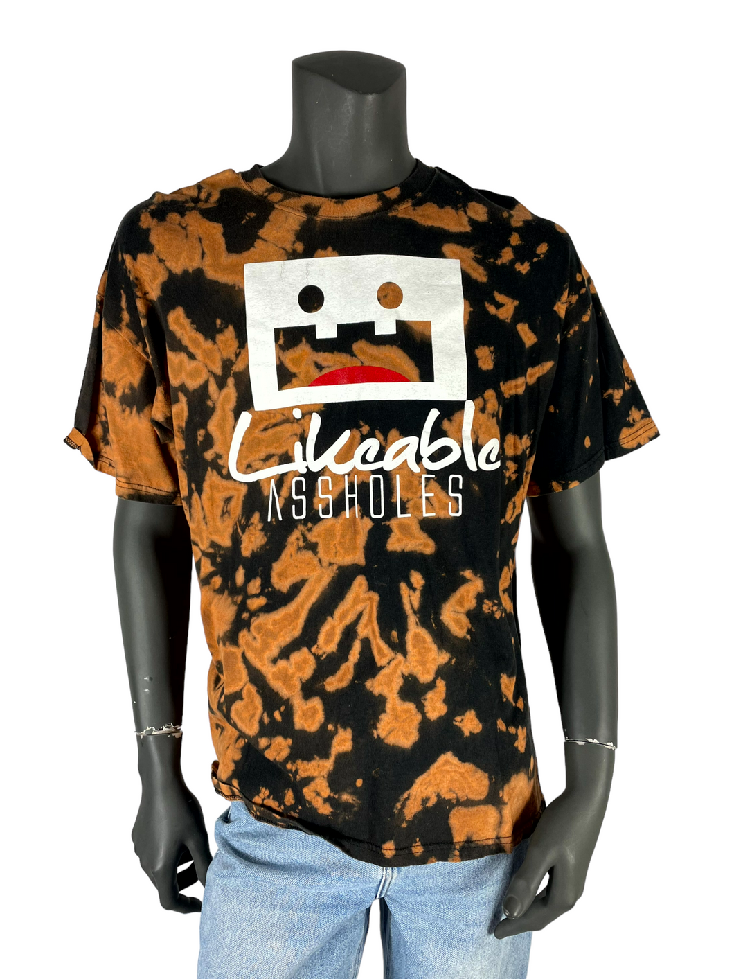 Likeable Assholes Bleach Dye T-Shirt - XL