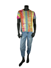 Load image into Gallery viewer, Striped Rainbow Tie Dye T-Shirt - M
