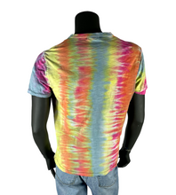 Load image into Gallery viewer, Striped Rainbow Tie Dye T-Shirt - M
