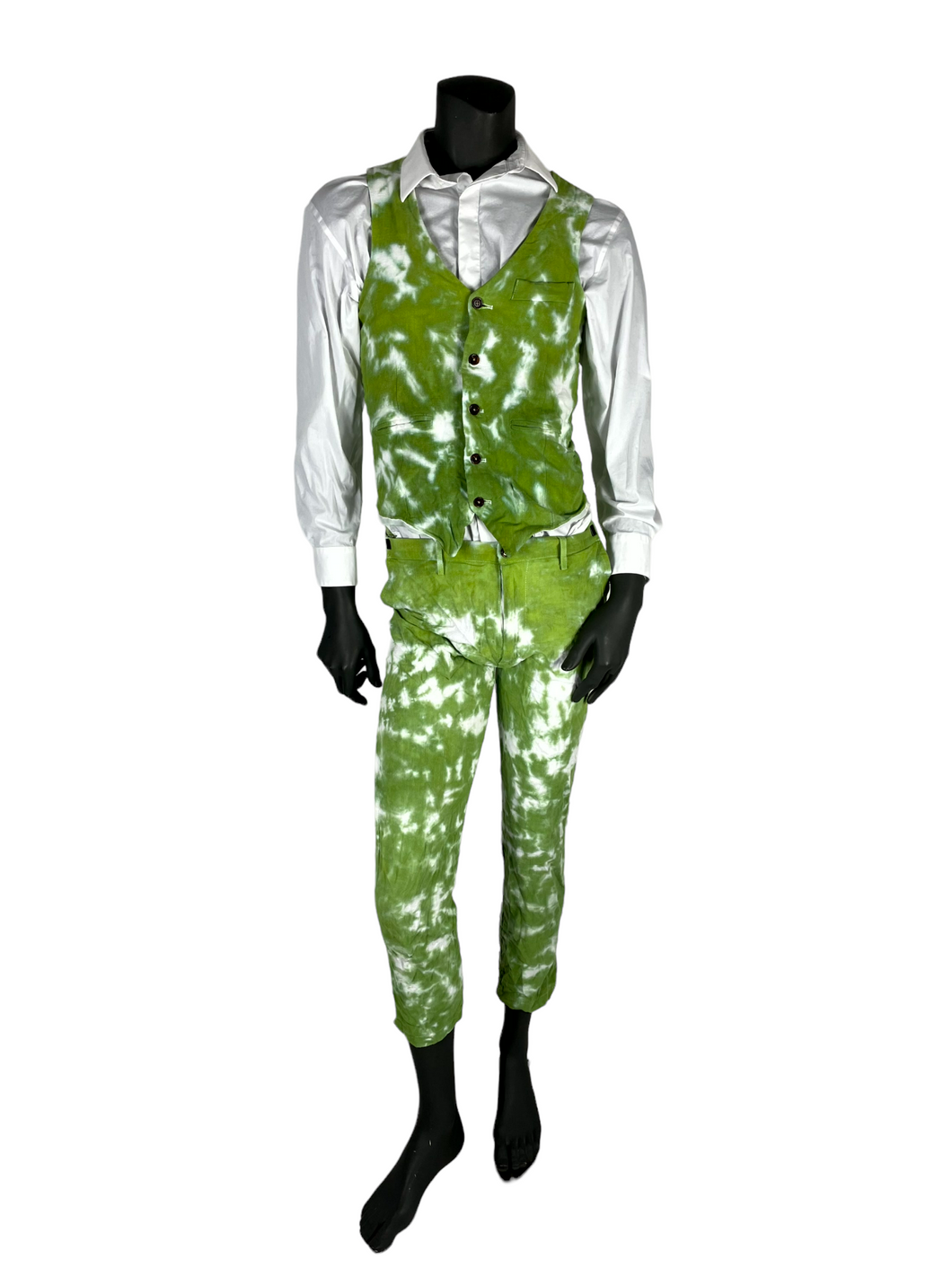 Mens 2 Piece Linen Tie Dye Suit - S (38/32)